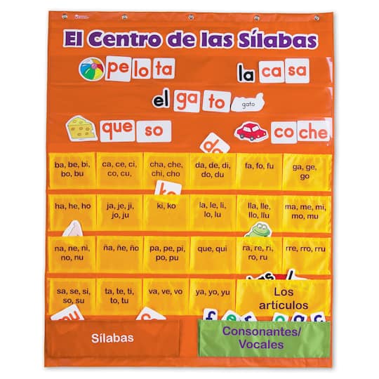 Learning Resources El Centro de las S&#xED;labas Spanish Syllables Pocket Chart